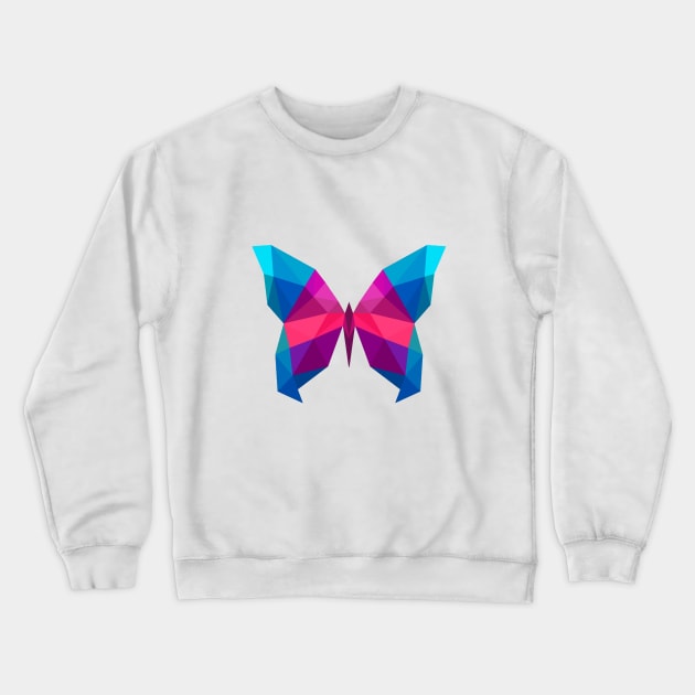 MINIMALIST LOW POLY BUTTERFLY Crewneck Sweatshirt by itsyaboifabian